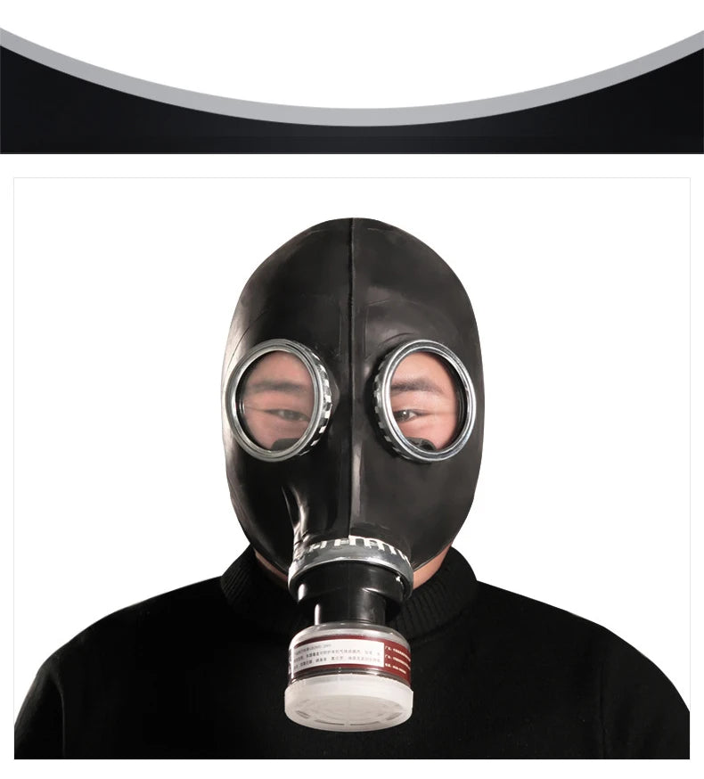 Creative Black Full Face Ghost Gas Mask Respirator Rubber Chemical Prevention