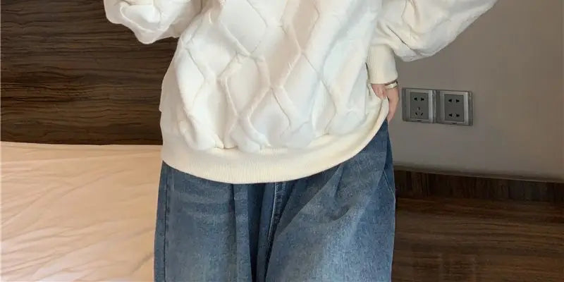 Driedimensionale sweatshirt met rits voor dames, herfst- en wintertop