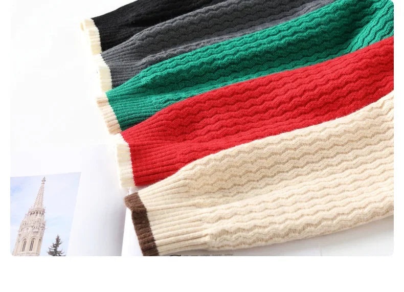 Thickened Loose Men s Knitted Sweater Autumn Winter High Collar Cable Knit Casual Outerwear Base