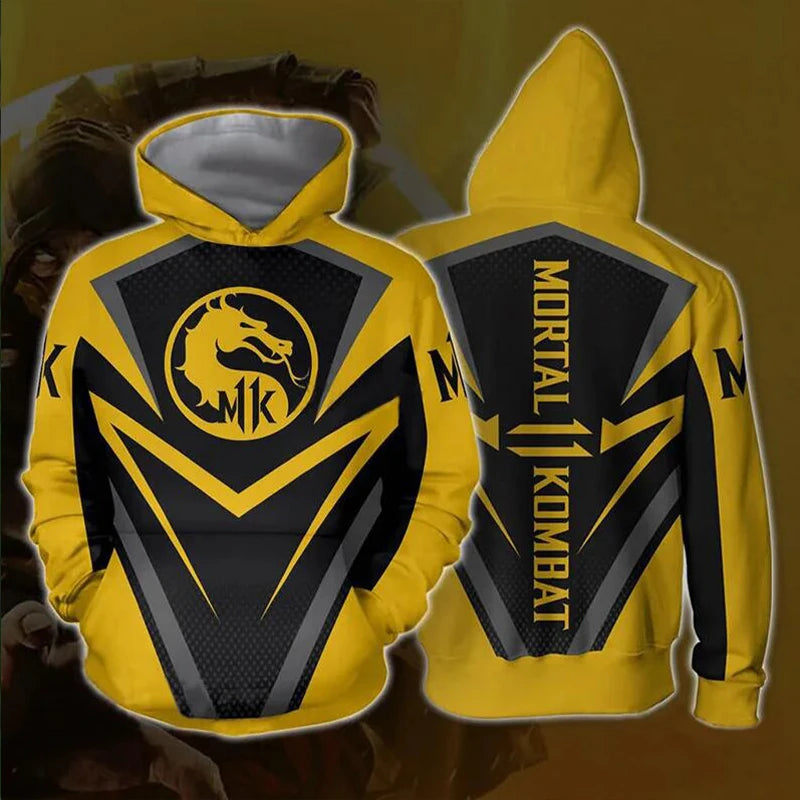 Mortal Kombat Hoodies Men Fashion 3D Printed Long Sleeve Cosplay Sweatshirts Women Casual Harajuku