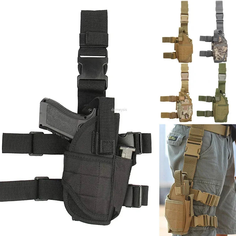 Universal Drop Leg Gun Holster Right Handed Tactical Thigh Pistol Bag Pouch Legs Harness for All