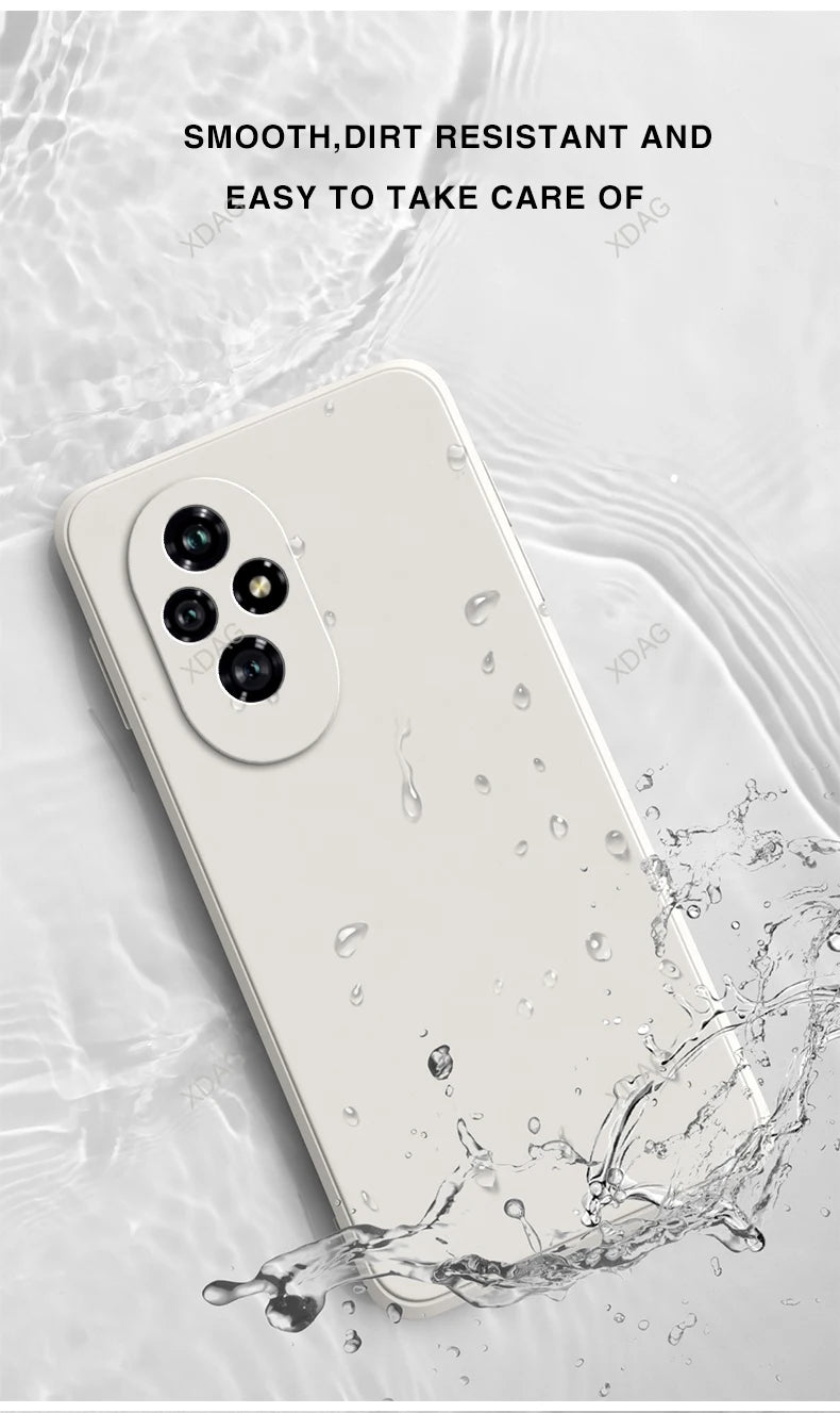 Eenvoudige telefoonhoes voor Honor 200 Pro 200Pro 5G, eenvoudig schokbestendig, vierkant, vloeistofbestendig