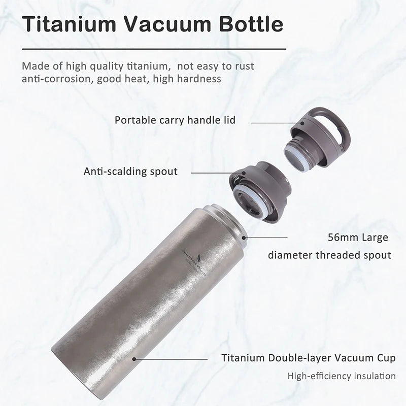 Boundless Voyage 800ml Titanium Vacuum Flask Insulated Thermos Water Bottle with