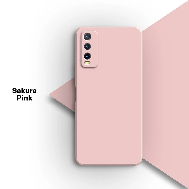 Interne, zachte telefoonhoes voor Vivo Y20i 6.51 V2027 V2032, vloeibare siliconen