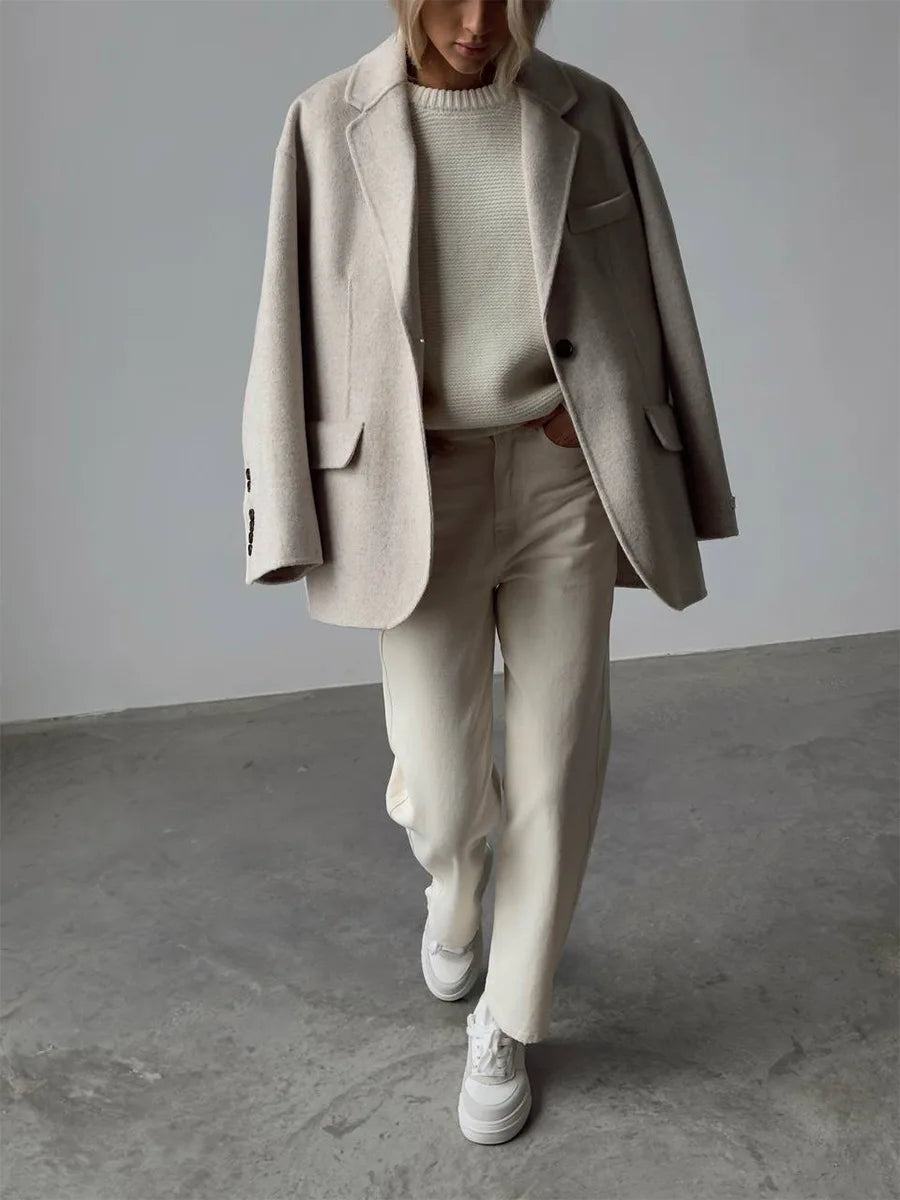 Bornladies Knitted Round Neck Sweater Women s Autumn Winter Loose Casual Thick