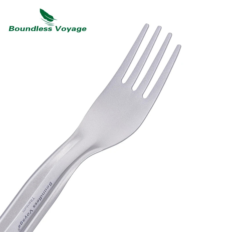 Boundless Voyage Camping Cutlery Set Titanium Knife Spoon Fork Chopsticks