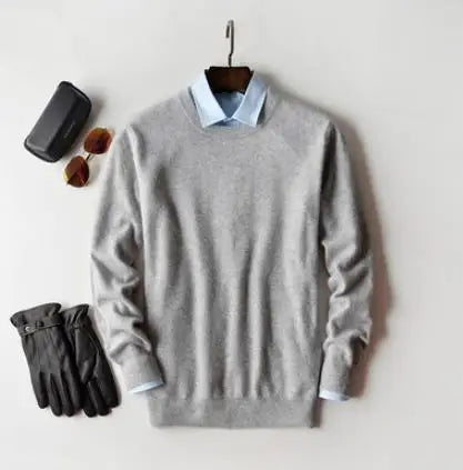 Classic Pullover V Neck Sweater Men Autumn Winter Cashmere Cotton Blend Warm Jumper Clothes Pull
