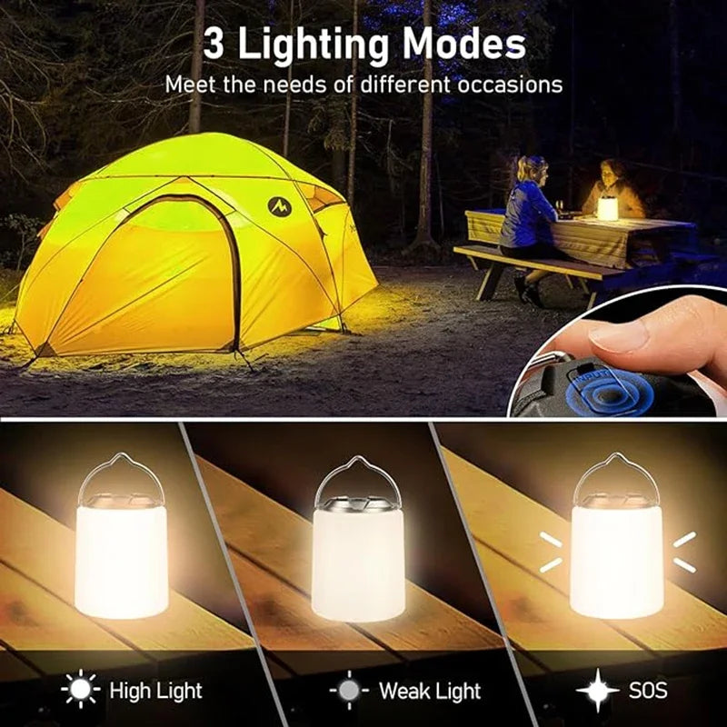1PC Ingebouwde batterij USB oplaadbare LED kampeerverlichting Buiten kampeerbarbecue