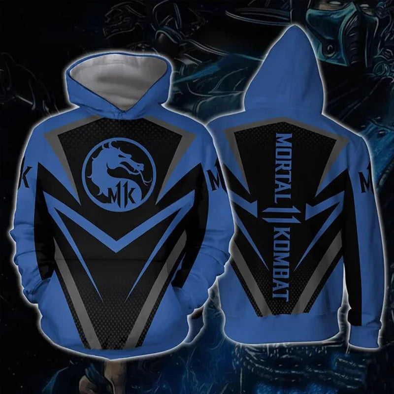 Mortal Kombat Hoodies Men Fashion 3D Printed Long Sleeve Cosplay Sweatshirts Women Casual Harajuku