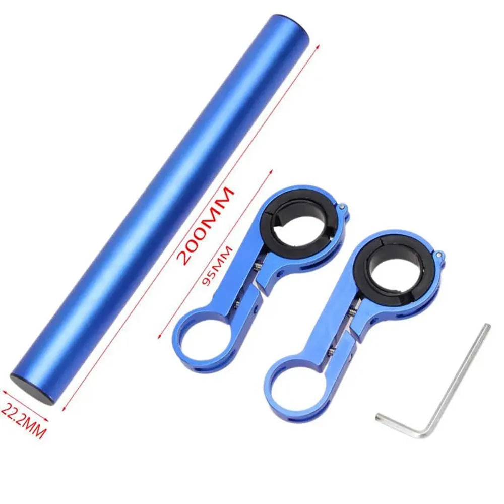 20 cm aluminium fietsstuur met verlengde beugel voor mountainbike koplamp