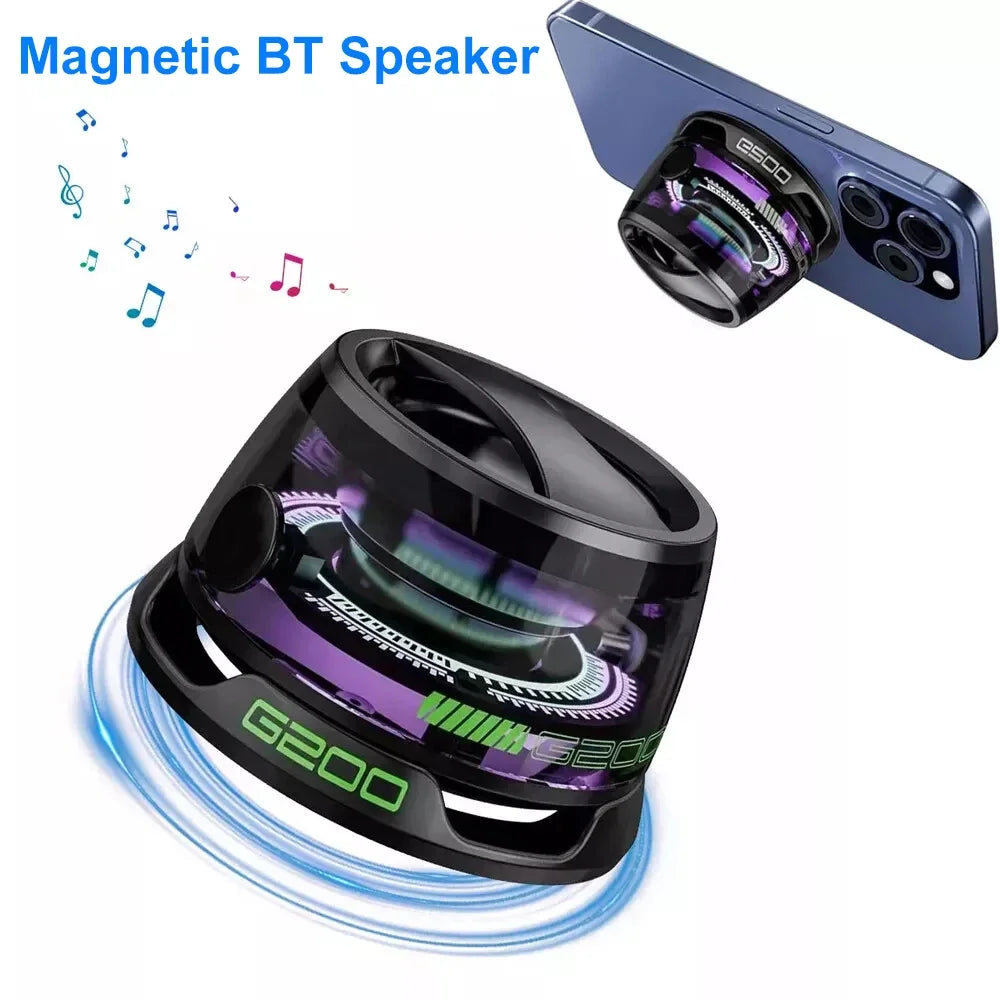 Mini Portable Bluetooth Speaker G200 RGB Color Light Magnetic Speaker Bt5.3