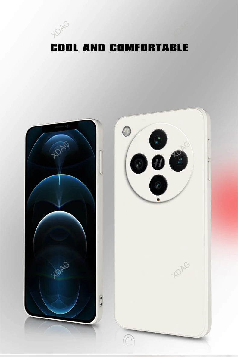 Basic telefoonhoesje voor Oppo Find X8 Pro X8Pro 5G Classic Square vloeibare siliconen