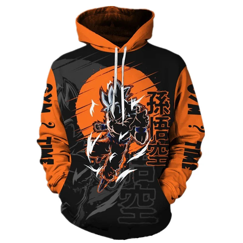 Classic Anime Dragon Ball Son Goku Saiyan Kakarotto Cosplay Hoodies 3D Print