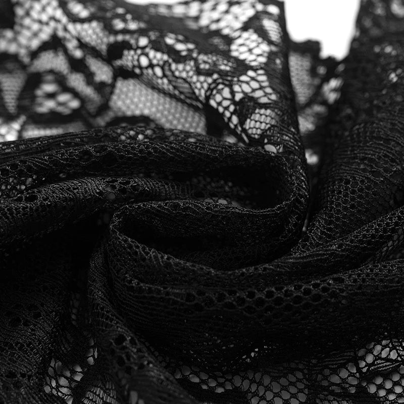 Summer 2 Pcs Women s Sexy Lace See Through Pajamas Black Pink Cute Clothes