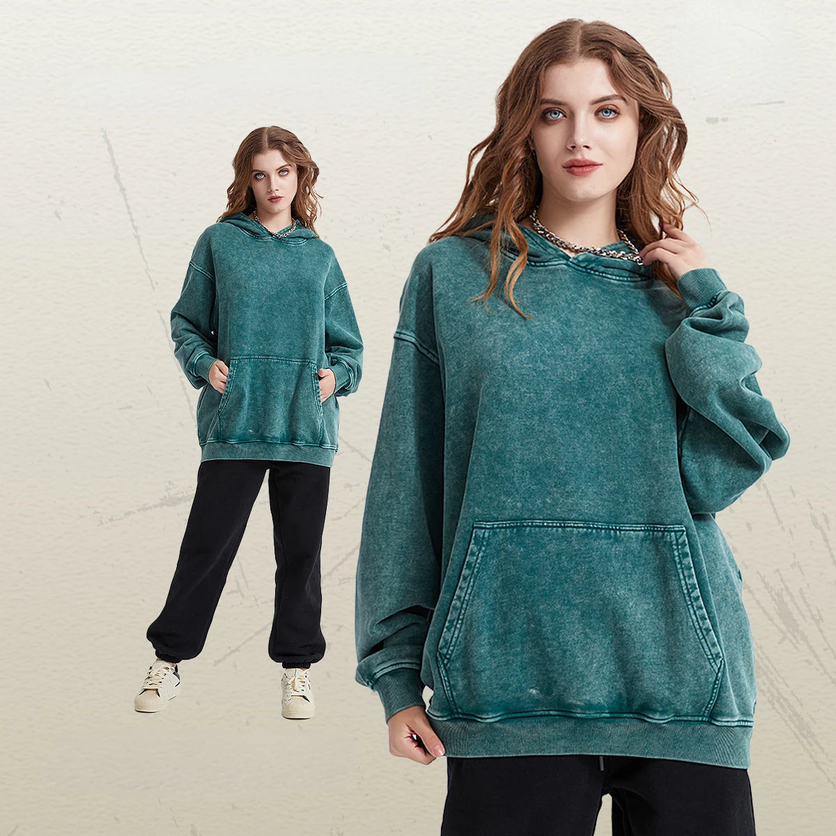 Bornladies Retro Verdikte Hoodie Mode Warme Trui 100% Katoen Dames Trend