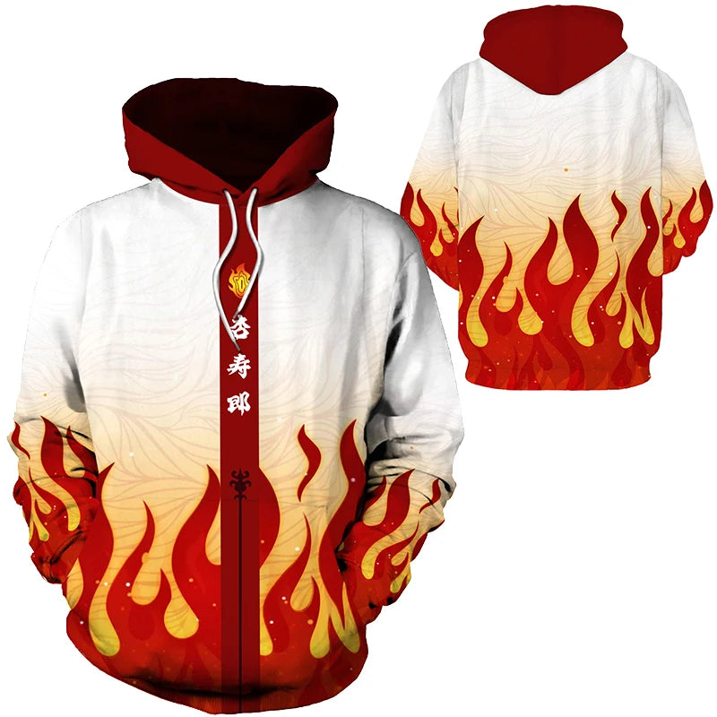 Anime Demon Slayer Kimetsu No Yaiba 3D Hoodies Men Fashion Long Sleeve Sweatshirts Women Casual
