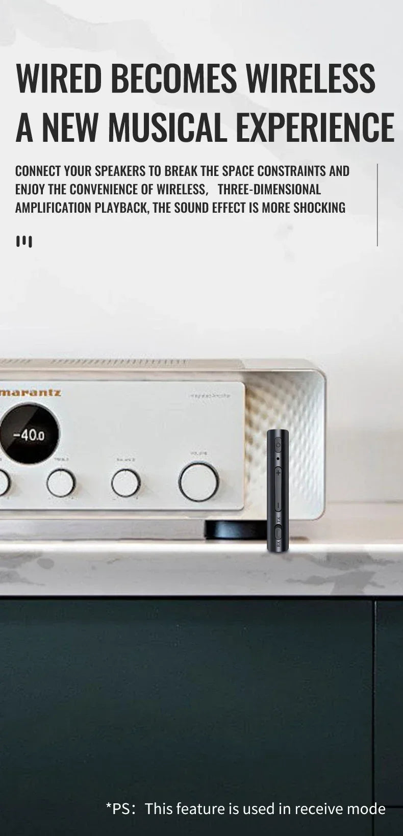 2-in-1 Bluetooth 5.4 audio-ontvanger, zender, stereomuziek, draadloze adapter