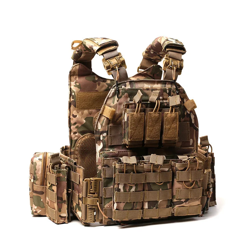 The best selling 600d polyester tactical vest durable, breathable and adjustable Molle design with
