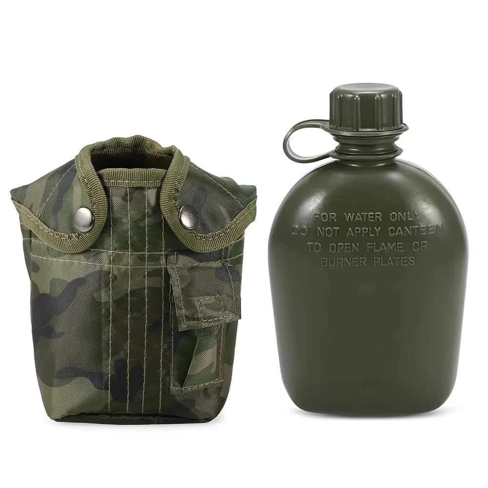1L Grote capaciteit Waterkoker Buiten Camouflage Militaire Kantine Fles