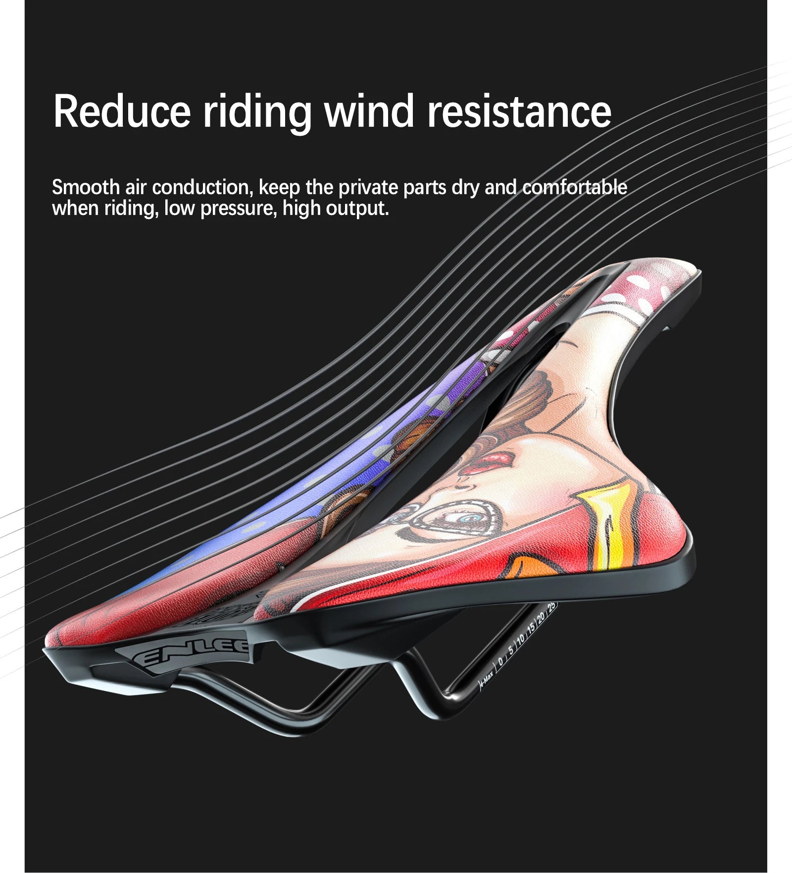 Enlee Bicycle Hollow Seat Personality Trend Korte Neus Mountainbike Racezadel