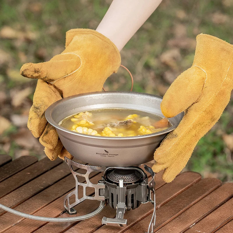 Boundless Voyage Titanium Bowl Rice Soup Salad Serving Bowl Ultralight Outdoor