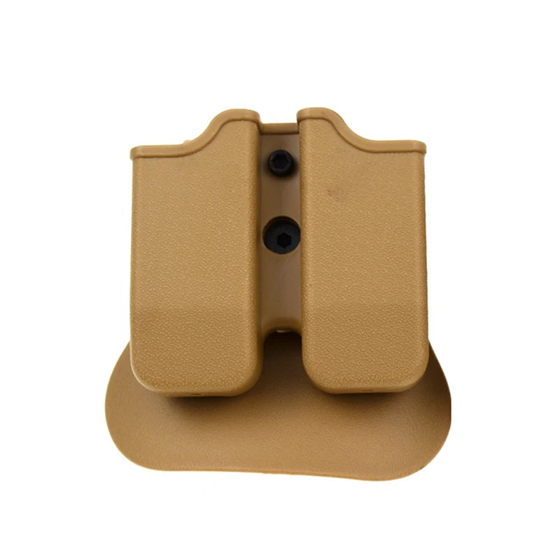 Tactical Double Magazine Holster Universal 9mm .40 Caliber Stack Mag Holder with 1.5 2 Inches Belt
