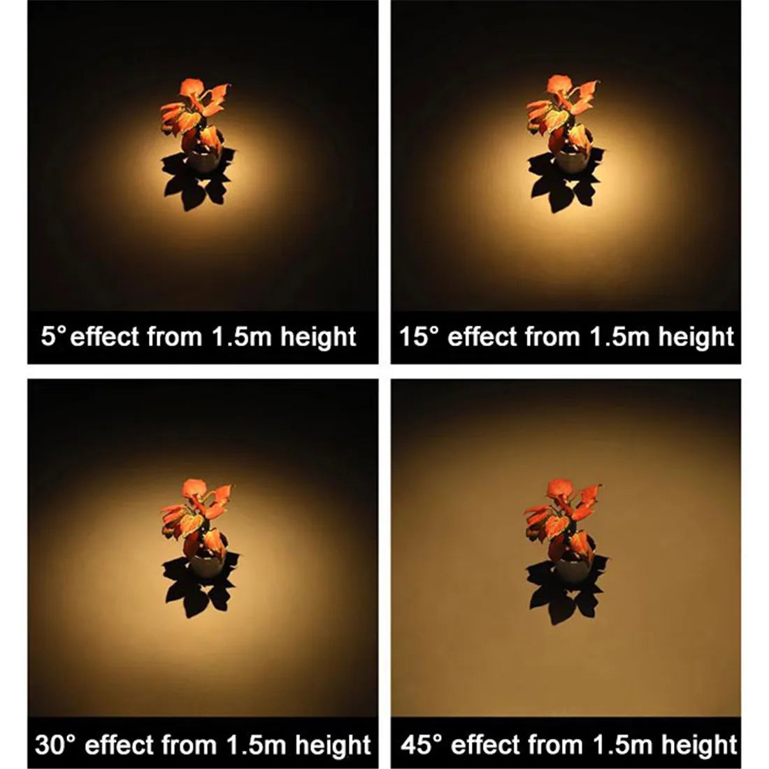 Verstelbare 5 6 8 10 Smalle stralingshoek Zwart Wit LED Focus Plafond