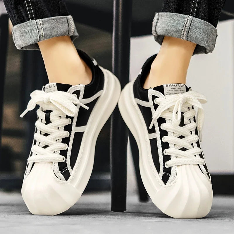 Casual Trendy Summer Shell Head Men s Shoes Breathable Niche Design Sensibility Sports White
