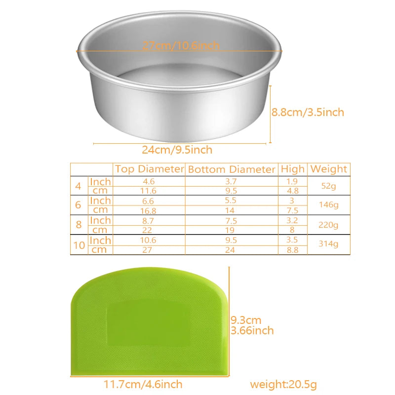Vaste losse bodem ronde cakevorm aluminium cakevorm 4 6 8 9 10 inch cake