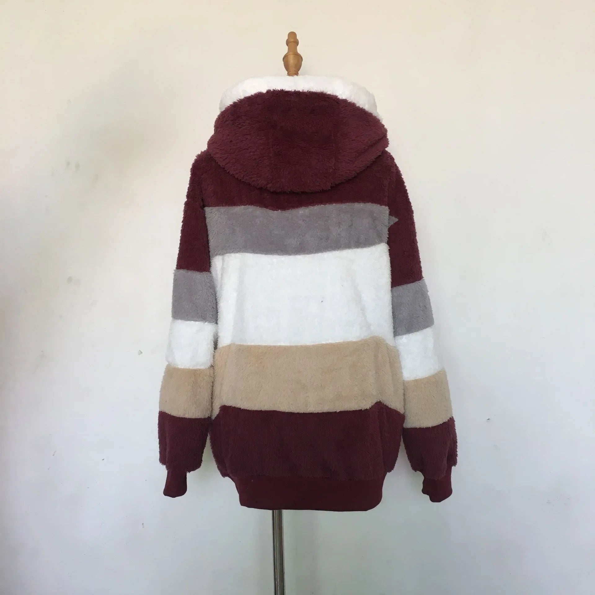 Oversized jas voor dames, herfst/winter, warme, zachte capuchon met capuchon