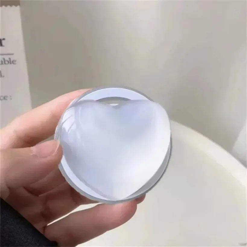 Desktop Magnetic Phone Holder Cute Glass Love Heart Design Cell Phone Support
