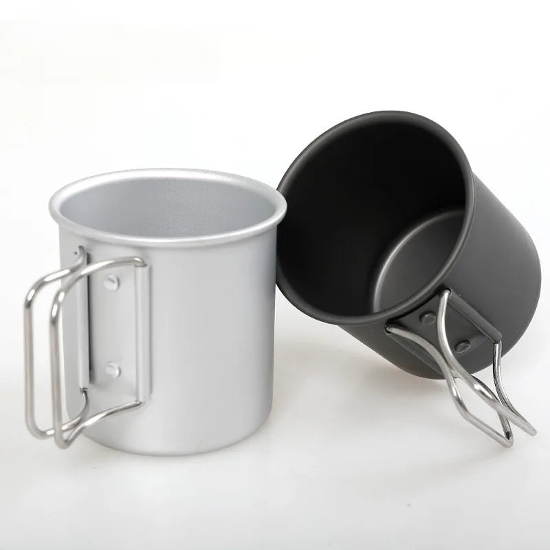 Kampeermok, aluminiumlegering, beker, toeristisch servies, picknickgerei, buitenkeuken