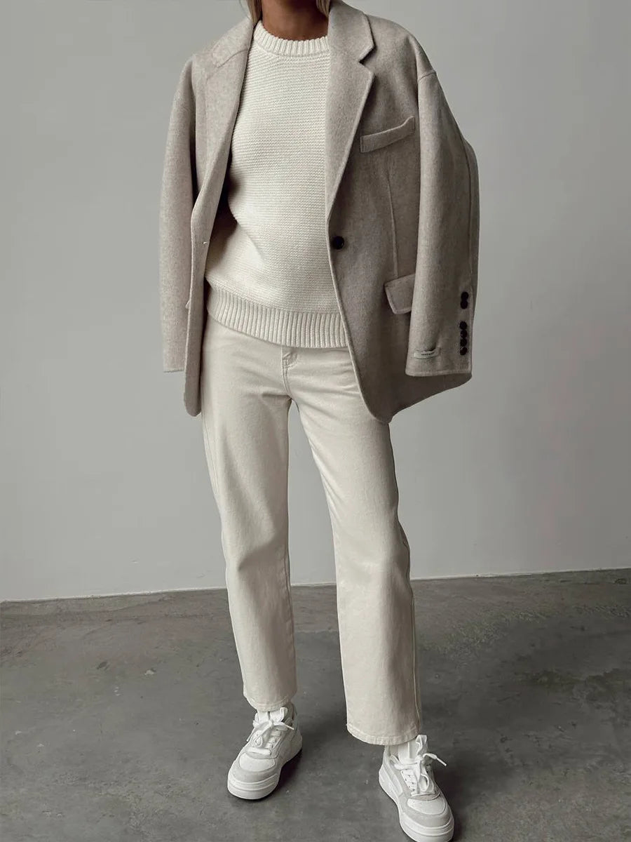 Bornladies Knitted Round Neck Sweater Women s Autumn Winter Loose Casual Thick