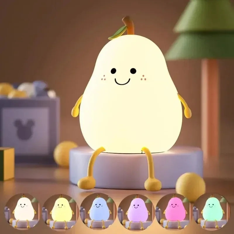 Schattig nachtlampje, 3 niveaus dimbaar, kinderkamernachtlampje, superzacht siliconen