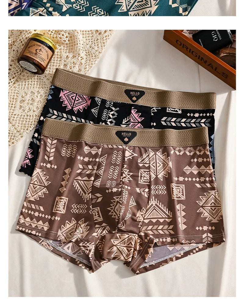1 stuk herenondergoed van ijszijde, boxershorts, plus size 6XL, ademend