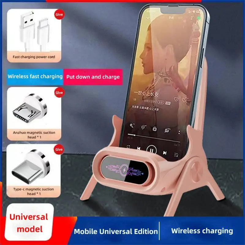 Draadloze snelladers voor op het bureau, universele snellaadbeugel voor mobiele telefoons