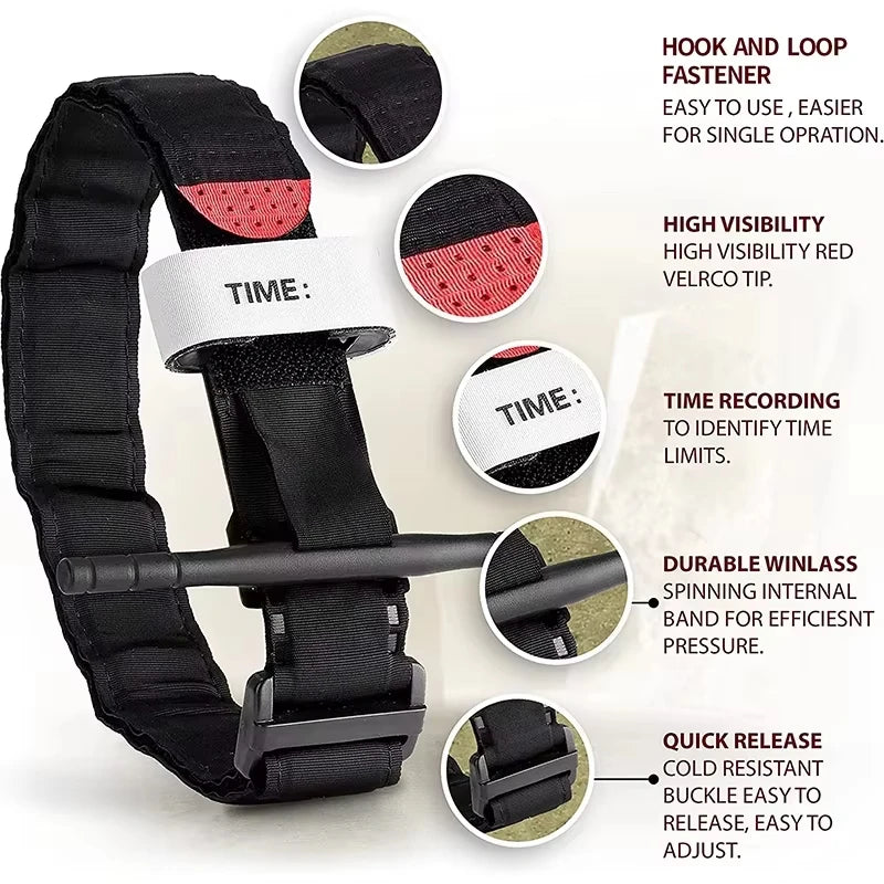 Tourniquet Holsters Pouch With Metal Tourniquet, Scissors, Tactical Tourniquet