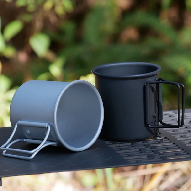 Kampeermok, aluminiumlegering, beker, toeristisch servies, picknickgerei, buitenkeuken