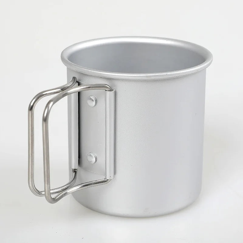Kampeermok, aluminiumlegering, beker, toeristisch servies, picknickgerei, buitenkeuken
