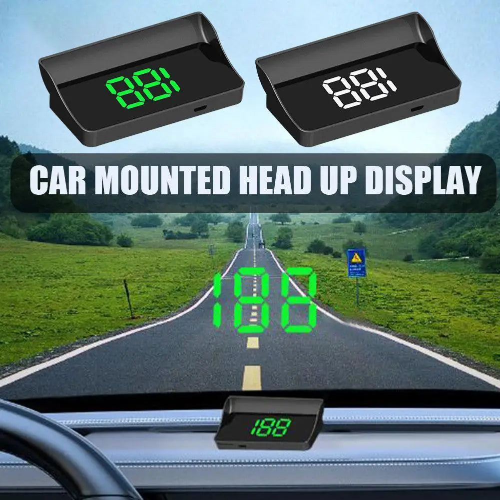 Auto Head-Up HD Display GPS Snelheidsmeter Snelheid KMH Digitale HUD Voorruit