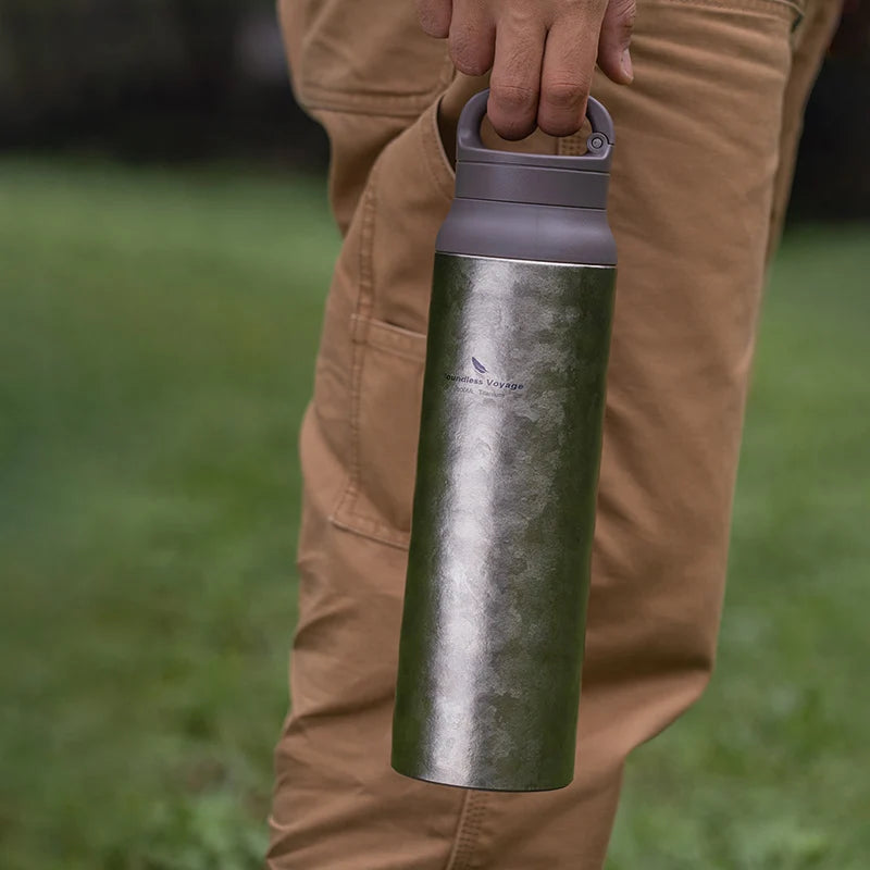 Boundless Voyage 800ml Titanium Vacuum Flask Insulated Thermos Water Bottle with