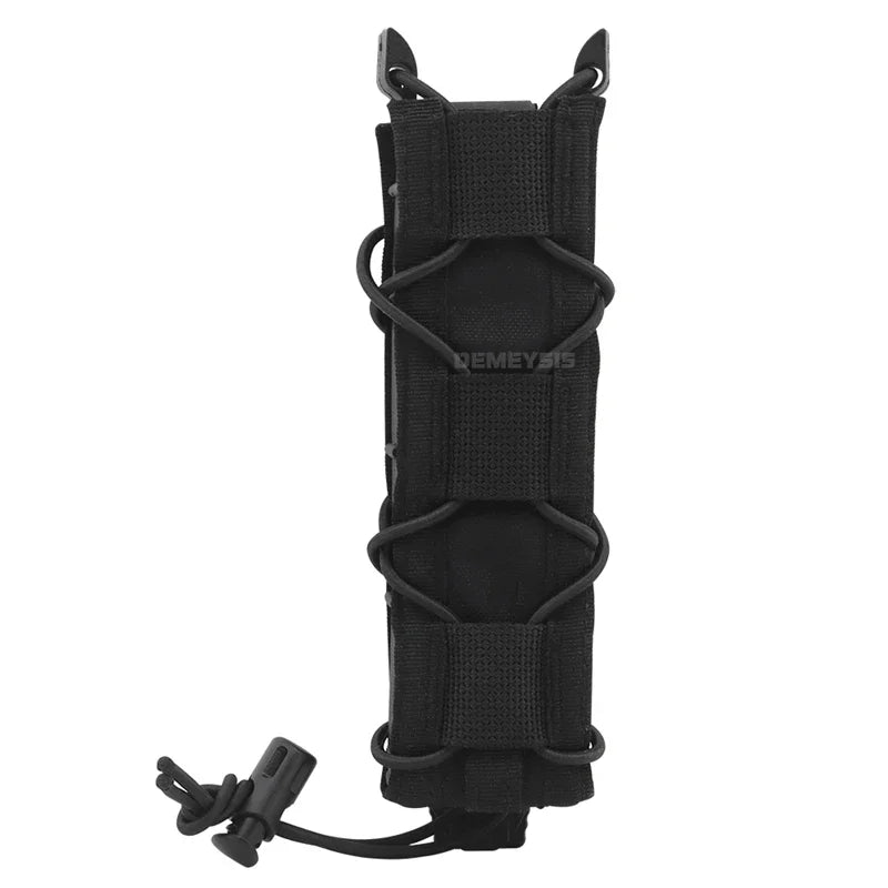 Tactical Pistol Magazine Pouch Fits MP5 MP7 .45 Single Open Top MOLLE 9mm Fast Mag Pouches