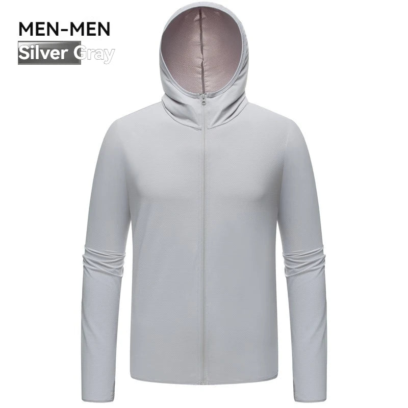 Ademende Ice Silk-zonnebrandkleding voor heren en dames, UV-bestendig, buitensporten