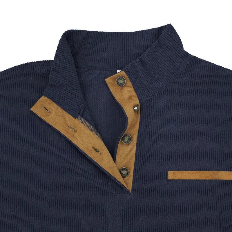Casual Outdoor Men s Jacket Spring Autumn Corduroy Long Sleeve Stand Collar Sweatshirt Comfortable