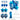 13pcs bag Blue Balloons Mixed Number Balloons Birthday Party Decorations Boys