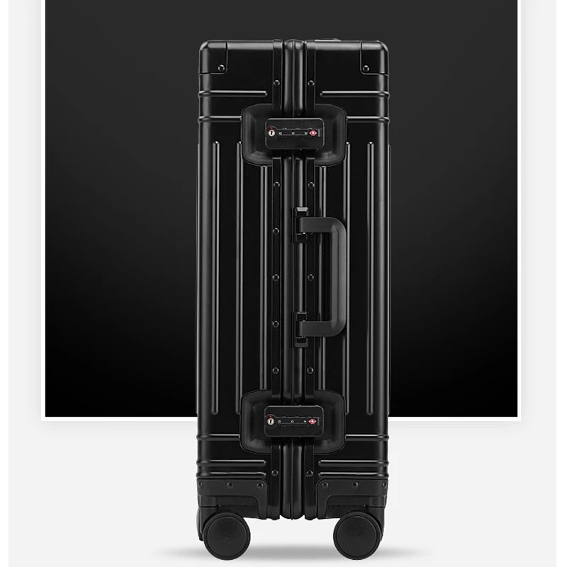 20 24 26 30 Inch Aluminum Trolley Suitcase Waterproof Metallic Cabin Luggage