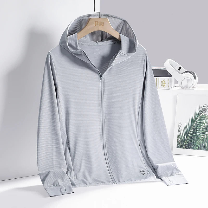 Ademende Ice Silk-zonnebrandkleding voor heren en dames, UV-bestendig, buitensporten