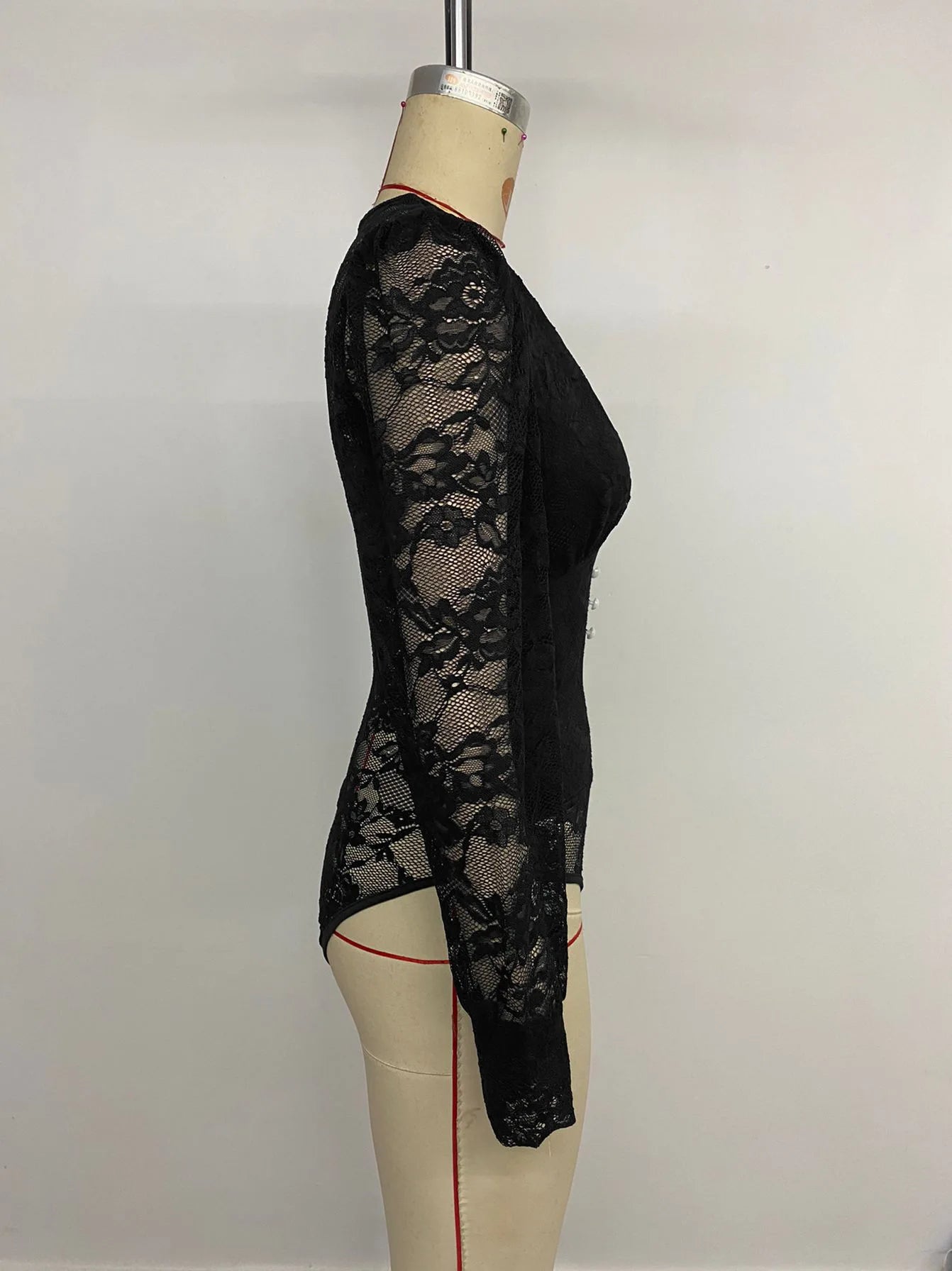 Effen kleur slank zomer elegant trend strakke dames lange mouwen sexy bodysuit