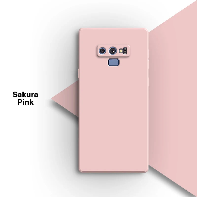 Vierkant vloeibaar siliconen hoesje voor Samsung Galaxy Note9 Note 9 telefoonhoesje Candy