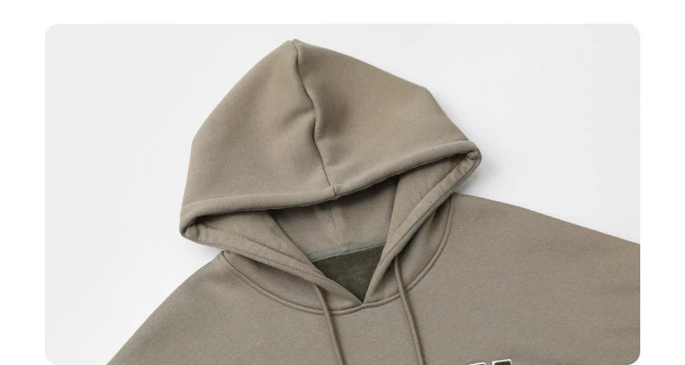 Chic VEN Women Sweatshirts Loose Casual Oversized Hooded Letter Patch Hoodie Female Fleece Woman Top